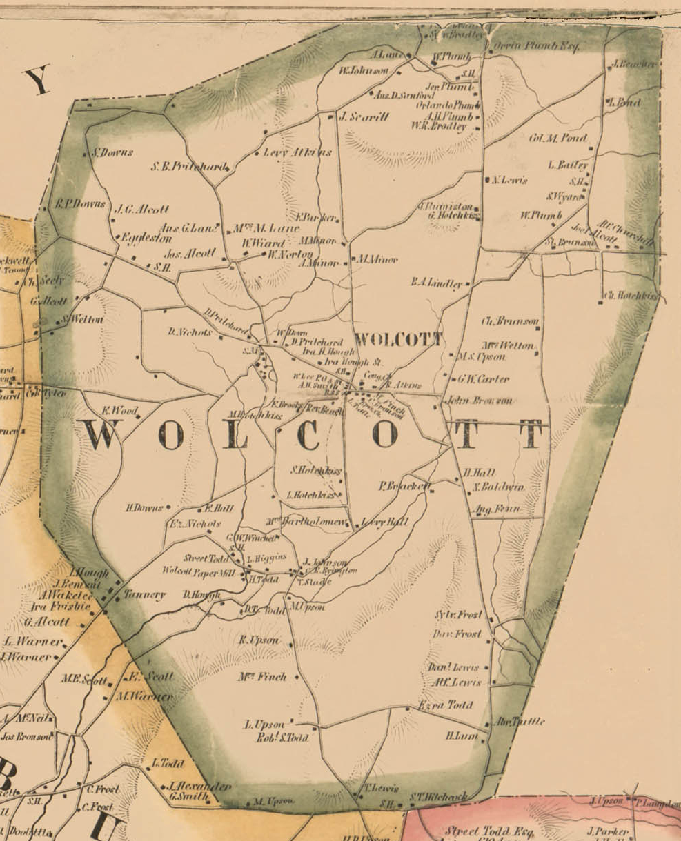 1868 Map of Wolcott