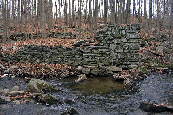 Remains of the mill along the Mad River