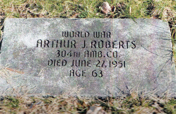 Arthur J. Roberts gravestone