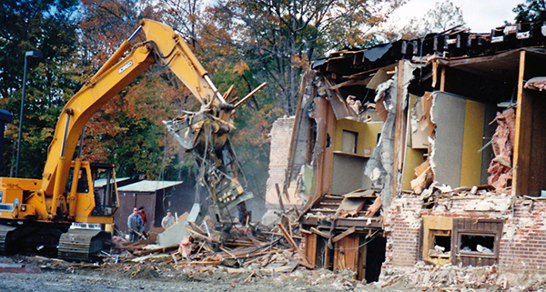 Demolition of Woodtick School